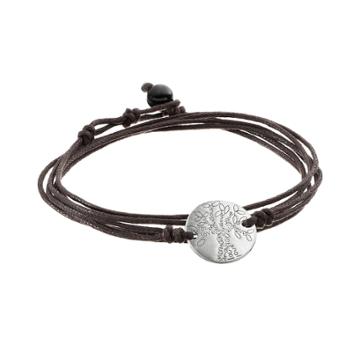 All Wrapped Up Sterling Silver Family Tree Link Wrap Bracelet, Women's, Multicolor