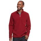 Men's Croft & Barrow&reg; Arctic Fleece Quarter-zip Pullover, Size: Xxl, Dark Red