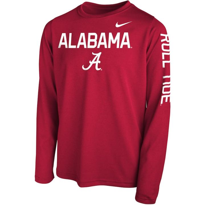 Boys 8-20 Nike Alabama Crimson Tide Legend Core Tee, Size: Xl 18-20, Red