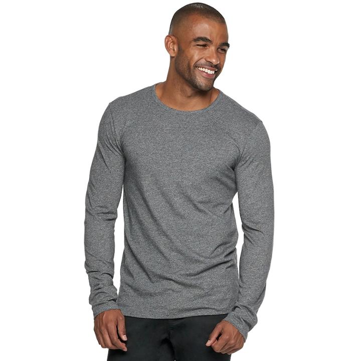 Men's Marc Anthony Essential Slim-fit Crewneck Sweater, Size: Medium, Dark Grey