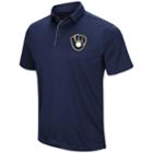 Men's Under Armour Milwaukee Brewers Tech Polo Shirt, Size: Medium, Blue (navy)