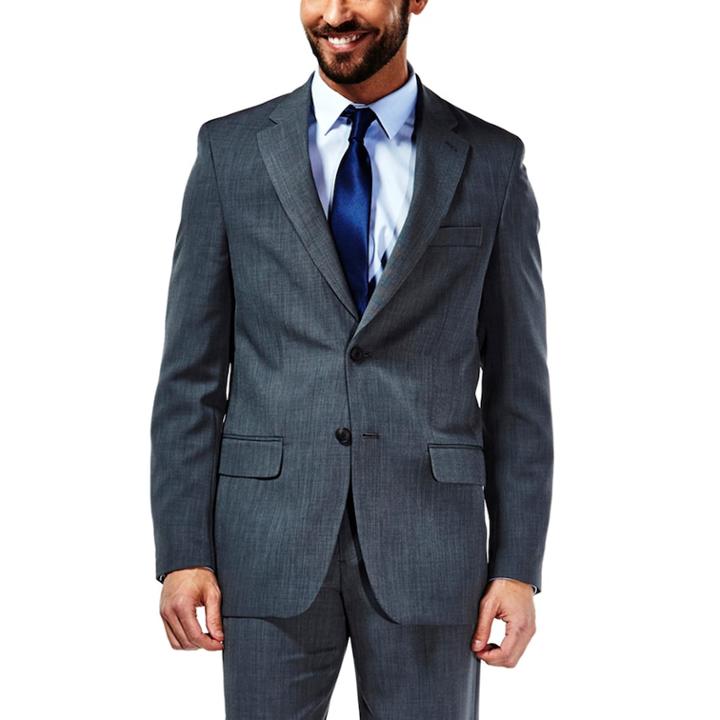 Men's Haggar&reg; Travel Performance Tailored-fit Suit Jacket, Size: 46 - Regular, Oxford
