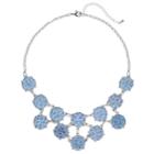 Blue Disc Statement Necklace, Women's, Med Blue