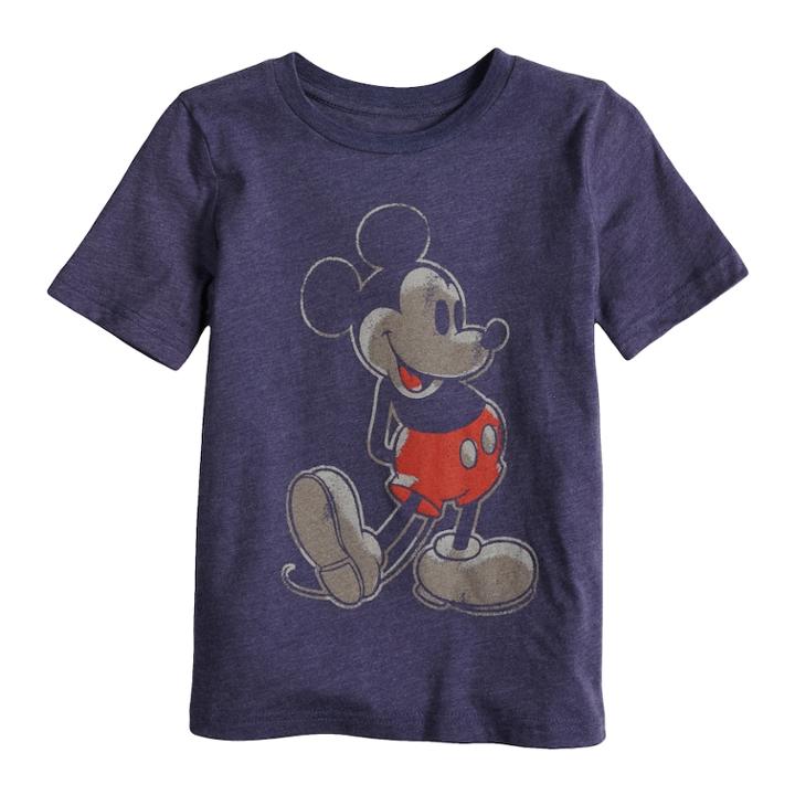 Disney's Mickey Mouse Boys 4-10 Worn Mickey Graphic Tee By Jumping Beans&reg;, Size: 10, Blue (navy)