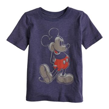 Disney's Mickey Mouse Boys 4-10 Worn Mickey Graphic Tee By Jumping Beans®, Size: 10, Blue (navy)