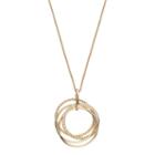 Long Multi Circle Pendant Necklace, Women's, Lt Yellow