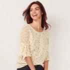 Women's Lc Lauren Conrad Crepe Bow Top, Size: Medium, Yellow