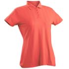 Women's Nancy Lopez Grace Short Sleeve Golf Polo, Size: Large, Med Orange