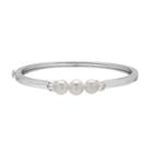 Simply Vera Vera Wang Freshwater Cultured Pearl & Lab-created White Sapphire Sterling Silver Bracelet, Women's