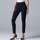 Women's Simply Vera Vera Wang Everyday Luxury Scuba High-waisted Skinny Pants, Size: Xs, Blue (navy)