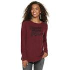 Women's Sonoma Goods For Life&trade; Supersoft Crewneck Tee, Size: Xl, Dark Red