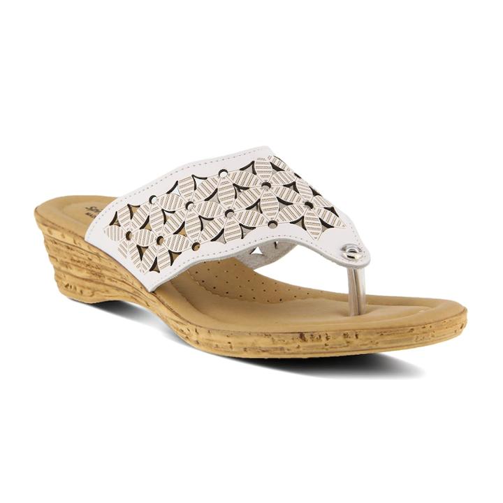 Spring Step Tiffany Women's Wedge Sandals, Size: 38, White