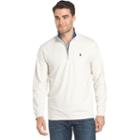Men's Izod Nauset Saltwater Fleece Quarter-zip Pullover, Size: Medium, Lt Beige