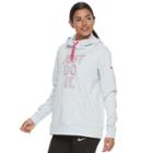 Women's Nike Therma Training Just Do It Graphic Hoodie, Size: Large, Silver