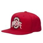 Adult Ohio State Buckeyes Touchback Red Flat Brim Snapback Cap, Brt Red