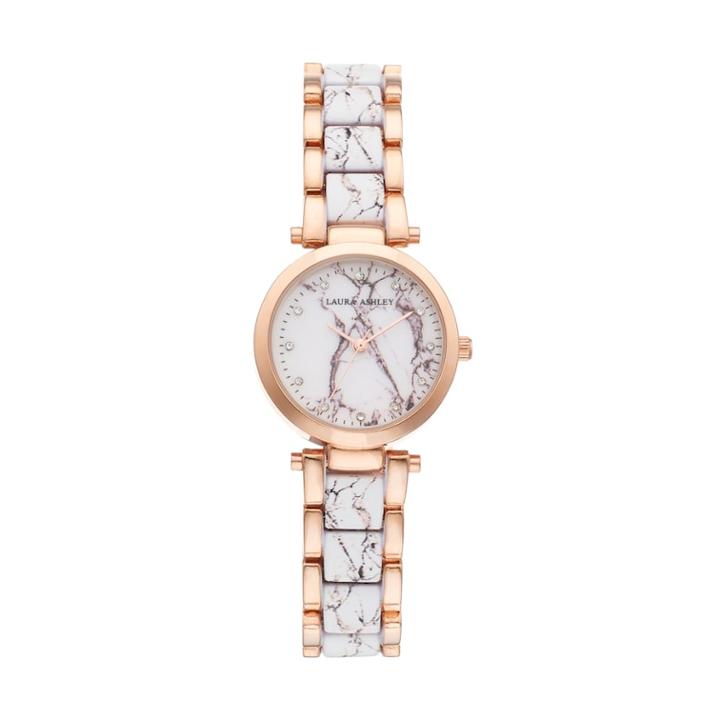 Laura Ashley Women's Marbleized Watch, Size: Small, Pink