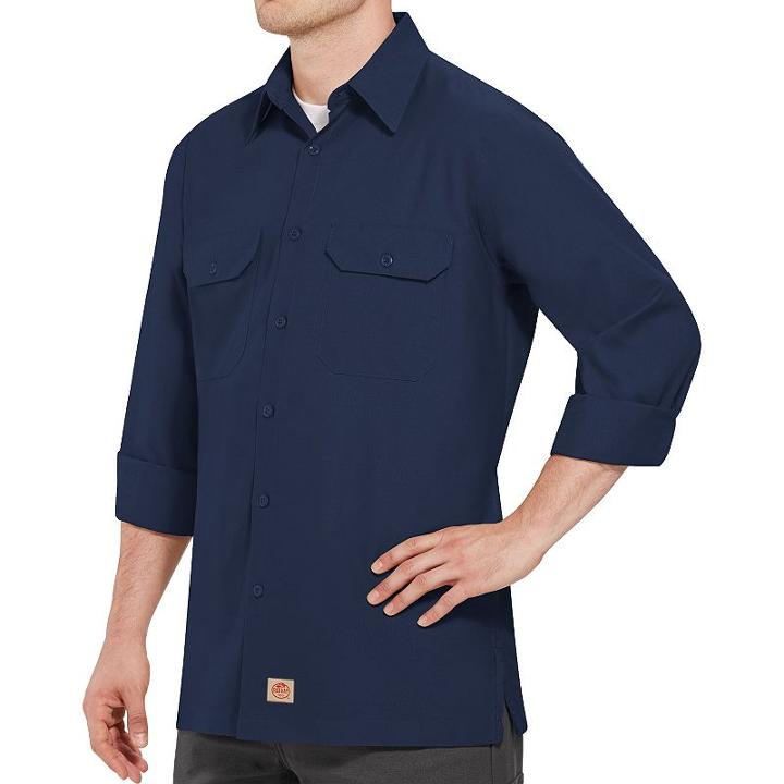 Big & Tall Red Kap Classic-fit Ripstop Work Shirt, Men's, Size: L Tall, Blue