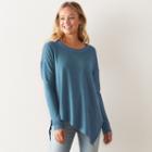 Women's Sonoma Goods For Life&trade; Asymmetrical Soft Tunic, Size: Xxl, Blue