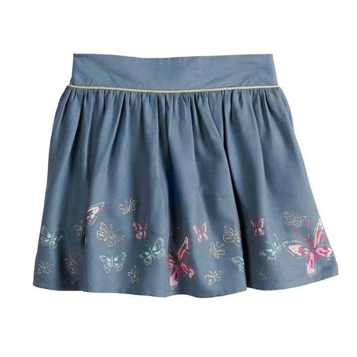 Girls 4-10 Sonoma Good For Life&reg; Glittery Print Skort, Size: 6, Med Blue