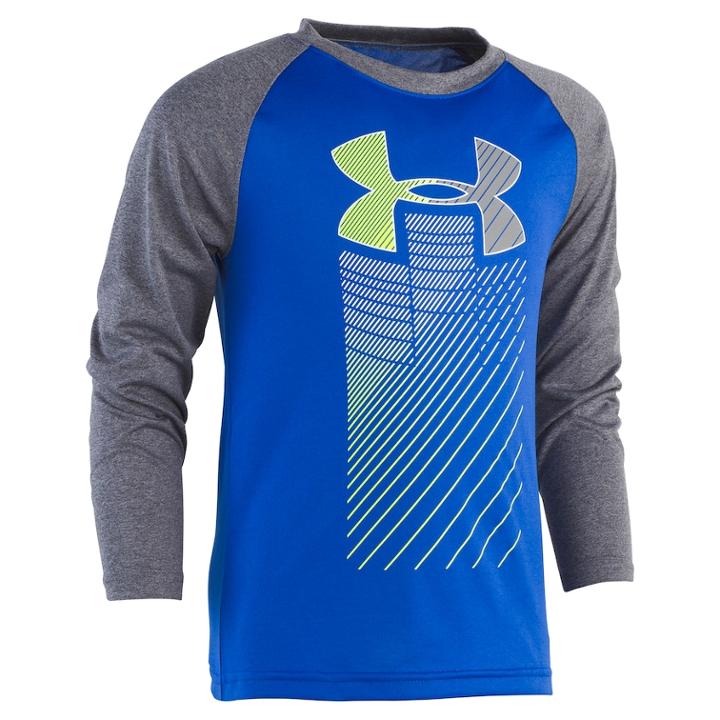 Boys 4-7 Under Armour Rising Big Logo Raglan Graphic Tee, Size: 4, Med Blue