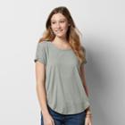 Women's Sonoma Goods For Life&trade; Roll Cuff French Terry Tee, Size: Xxl, Lt Green