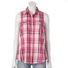 Sonoma Goods For Life&trade; Plaid Shirt - Women's, Size: Xxl, Med Pink