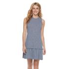 Women's Sonoma Goods For Life&trade; Striped Drop-waist Dress, Size: Large, Dark Blue