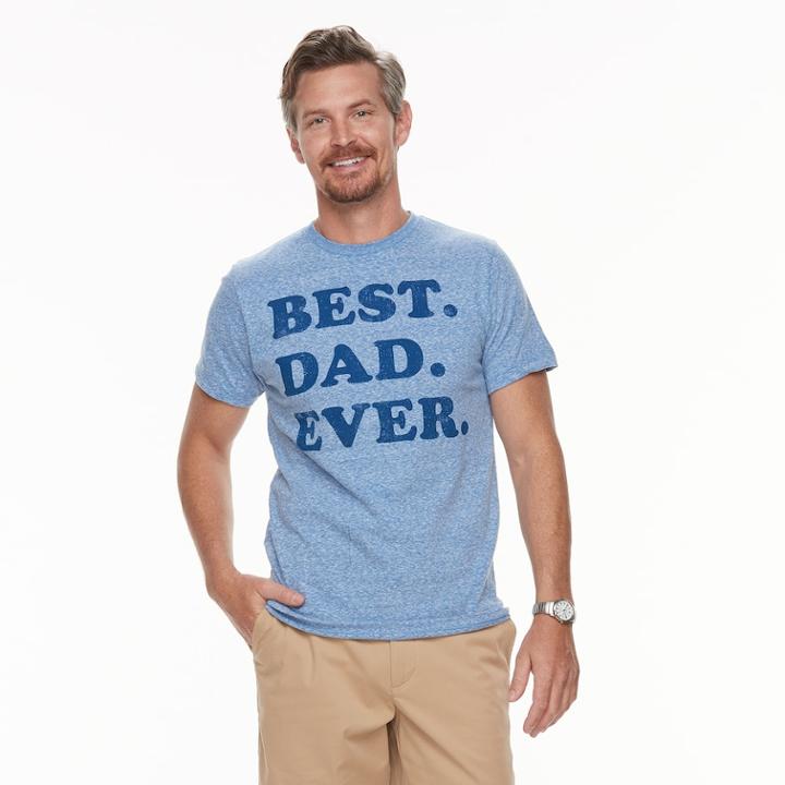 Men's Dad & Me Best Dad Ever Graphic Tee, Size: Small, Med Blue