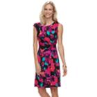 Women's Dana Buchman Twist Knot Fit & Flare Dress, Size: Xxl, Dark Pink
