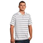 Men's Antigua Striped Performance Golf Polo, Size: Xxl, White Oth