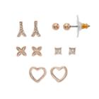 Lc Lauren Conrad Eiffel Tower Nickel Free Stud Earring Set, Women's, Light Pink