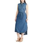 Plus Size Chaps Jean Shirtdress, Women's, Size: 2xl, Blue
