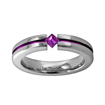 Sti By Spectore Titanium Amethyst Ring, Women's, Size: 6, Purple