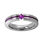 Sti By Spectore Titanium Amethyst Ring, Women's, Size: 6, Purple
