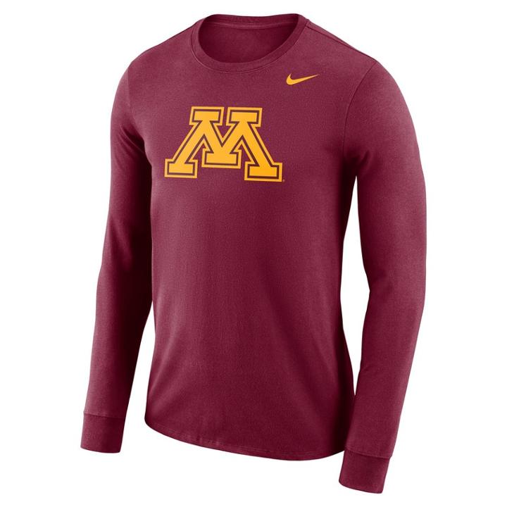 Men's Nike Minnesota Golden Gophers Dri-fit Logo Tee, Size: Medium, Red