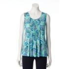 Women's Croft & Barrow Scoopneck Tank, Size: Small, Brt Green