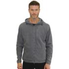 Men's Mountain And Isles Heathered Stretch Fleece Zip-up Hoodie, Size: Medium, Blue (navy)