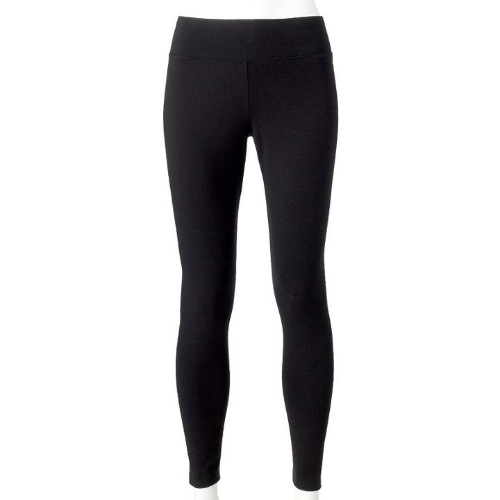 Jockey Sport Ankle Leggings, Women's, Size: Large, Black