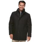 Men's Ike Behar Modern-fit Wool-blend Top Coat, Size: Small, Black