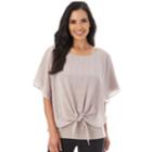 Women's Apt. 9&reg; Tie Front Layered Top, Size: Regular, Natural