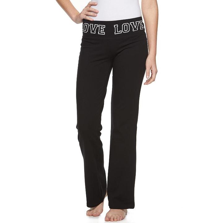 Juniors' So&reg; Lounge Contour Bootcut Yoga Pants, Size: Small, Light Grey