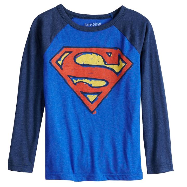 Boys 4-12 Jumping Beans&reg; Superman Raglan Graphic Tee, Size: 12, Med Blue