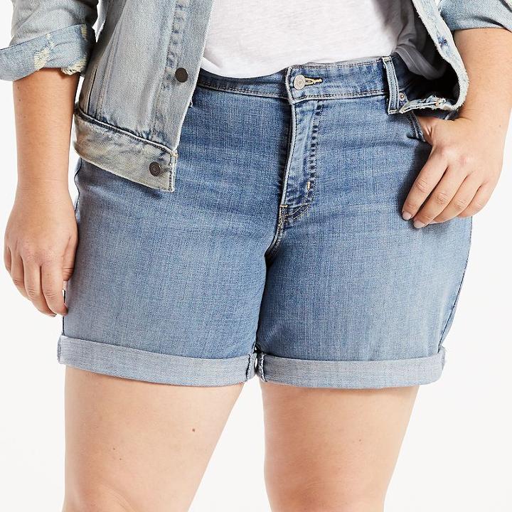 Plus Size Levi's&reg; Cuffed Jean Shorts, Women's, Size: 18 W, Med Blue