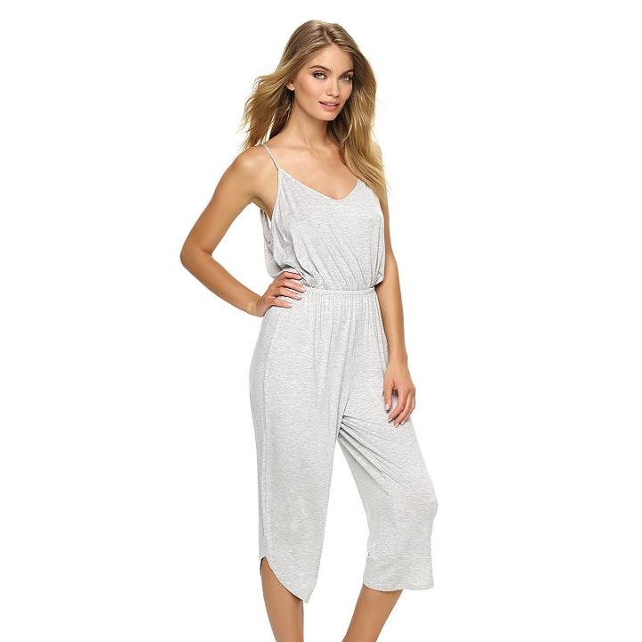 Women's Jezebel Urban Lounge Modal Jumpsuit, Size: Small, Light Grey