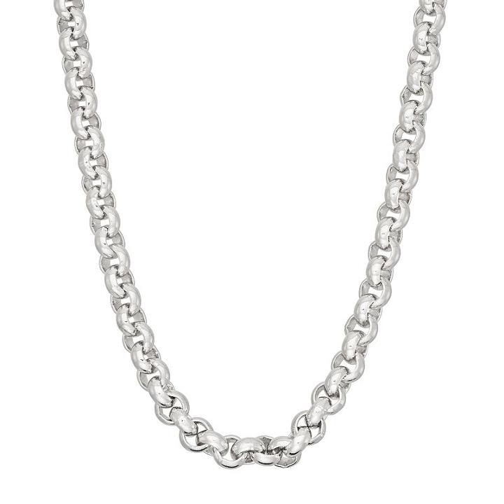 Sterling Silver Rolo Chain Necklace, Women's, Size: 18, Grey