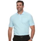 Big & Tall Croft & Barrow&reg; Classic-fit Easy-care Pique Performance Pocket Polo, Men's, Size: Xxl Tall, Blue (navy)