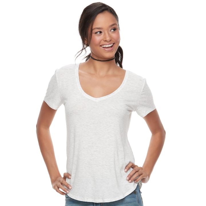 Juniors' So&reg; Perfect Tee, Teens, Size: Large, Lt Beige