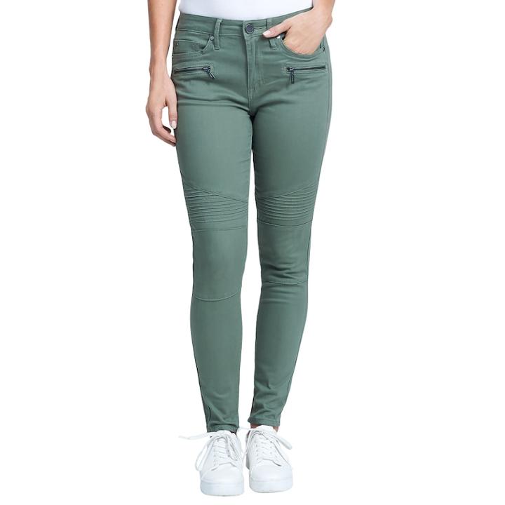 Women's Seven7 Midrise Utility Skinny Ankle Pants, Size: 14, Lt Green