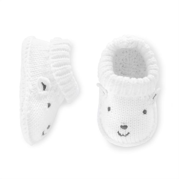 Baby Carter's Lamb Knit Bootie Socks, Infant Unisex, Size: Newborn, White