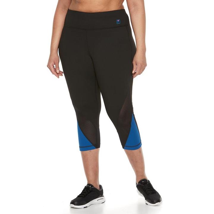 Plus Size Fila Sport&reg; Workout Crop Leggings, Women's, Size: 3xl, Blue